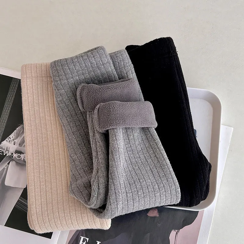 Girls Leggings Autumn Winter Pants For Kids Cotton Warm Children's Velvet Trousers Toddler Underpants Korean Style
