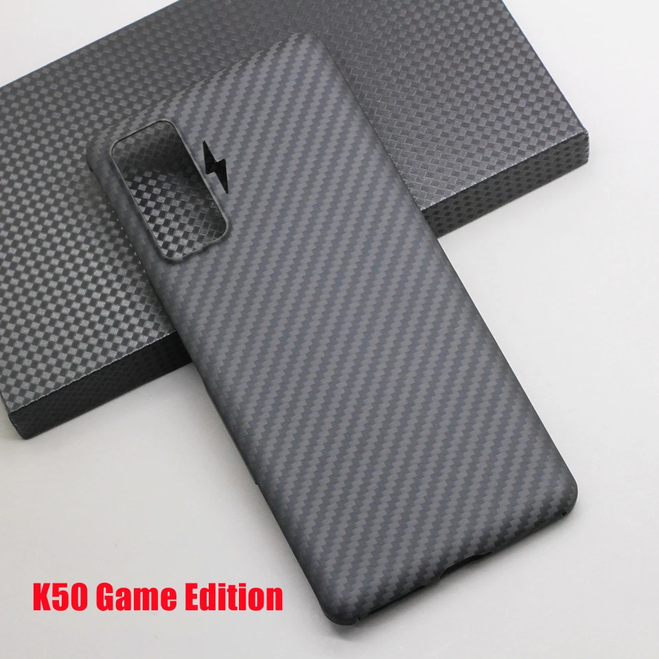 Amstar Pure Carbon Fiber Phone Case for Xiaomi Redmi K50 K40 Pro Game Enhanced Edition K40S Ultra-thin Aramid Fiber Cover Case