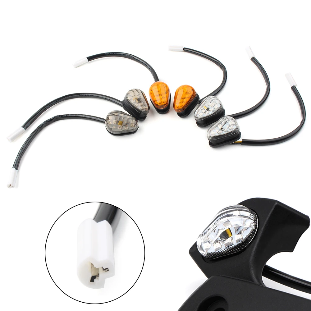 1 Paio Moto Indicatore Di Direzione Led Lampada Per Yamaha Fz10 Fz09 Fz07 Fz03 Fz25 Fj-09 Xsr 700 900 Grigio/Trasparente/Ambra