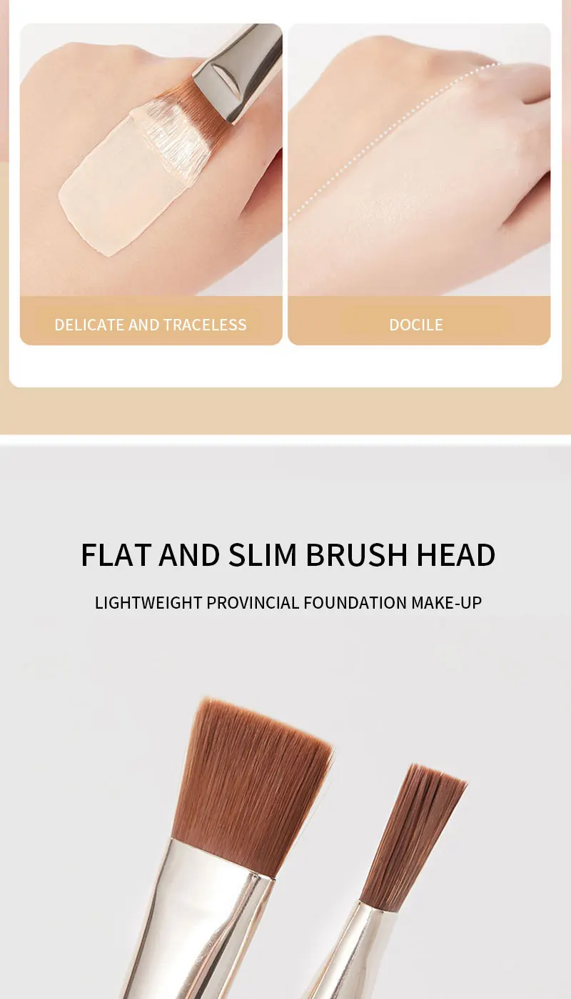 Description Picture 4 of itemLiquid foundation brush do not eat powder mask brush Flat head flat head traceless light base makeup brush makeup tools