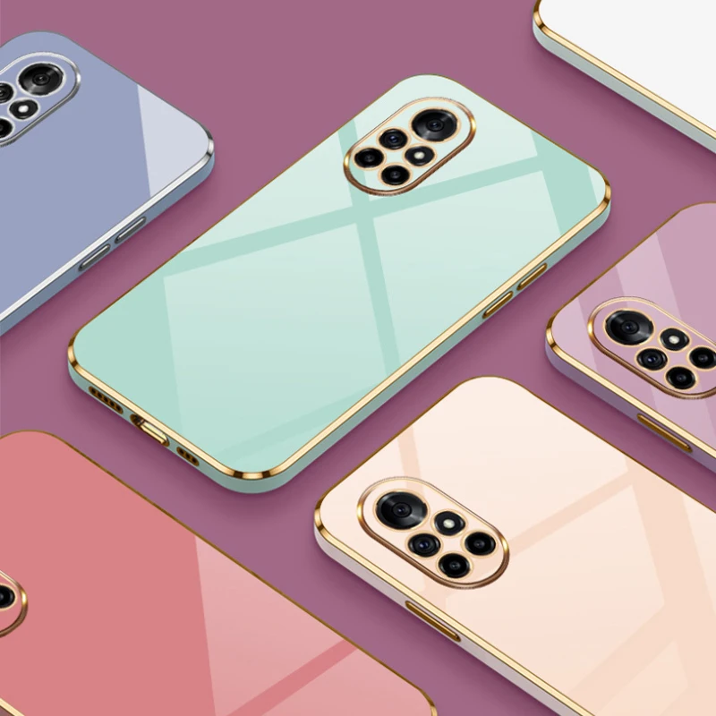 Luxury Square Plating Shockproof Case for Huawei Nova 8/Pro - Premium Back Cover