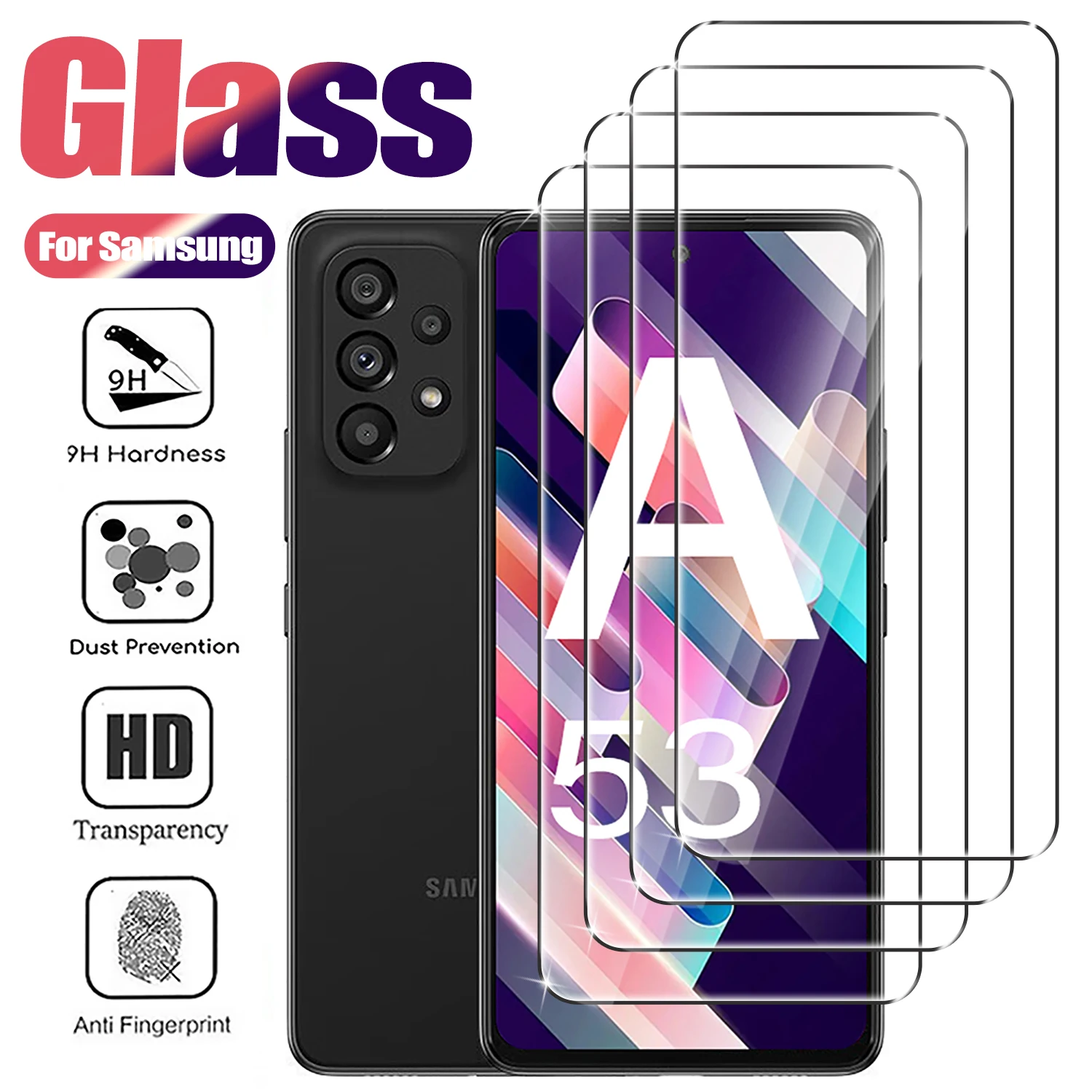 Premium Tempered Glass Screen Protector - 1-4 Pack