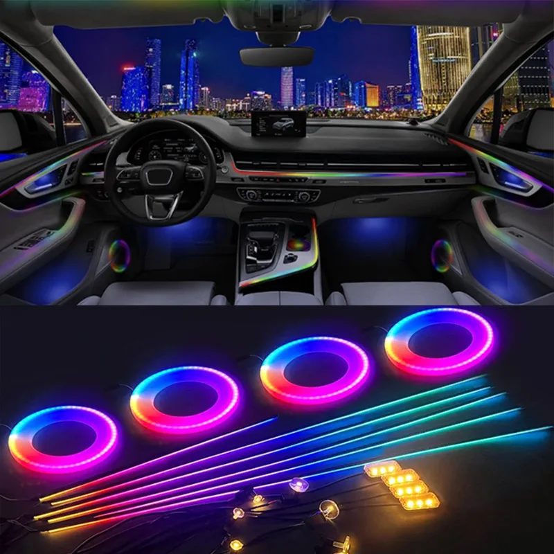 14-18-22-in-1-LED-Auto-Umgebungs-licht-Innenraum-64-Farbe-RGB ...