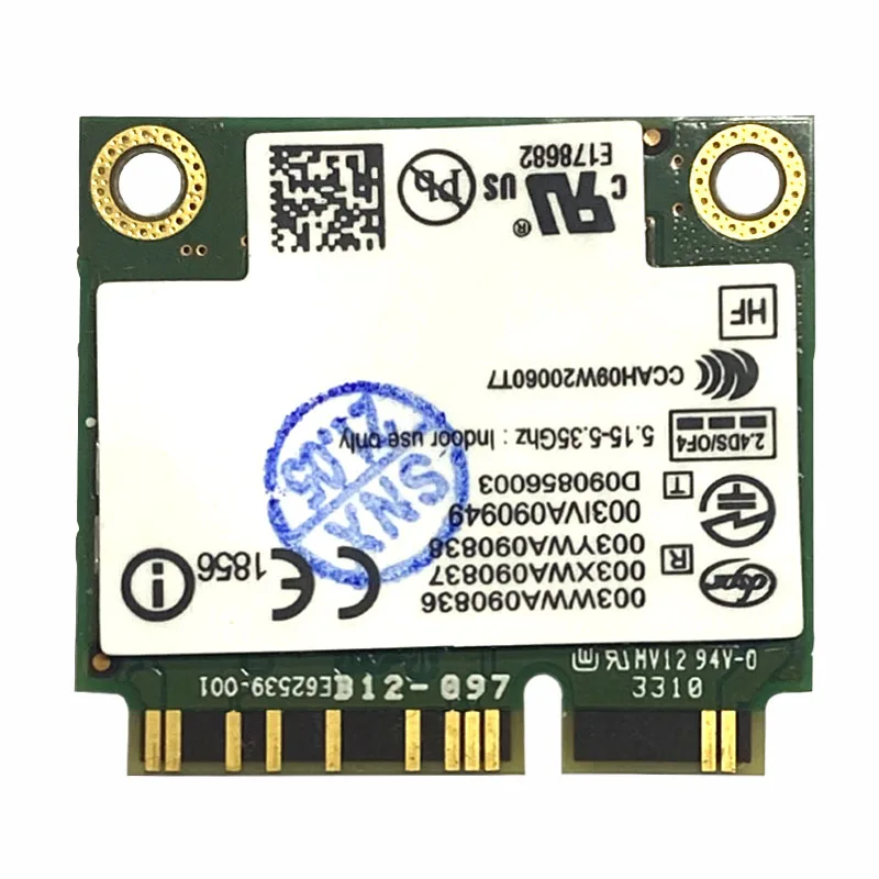 오리지널 622ANHMW 622AN 듀얼 밴드 2.4G 5G 미니 PCI-E 300Mbps 무선 wifi 어댑터, 인텔 6200 6200AN 6200agn 카드용