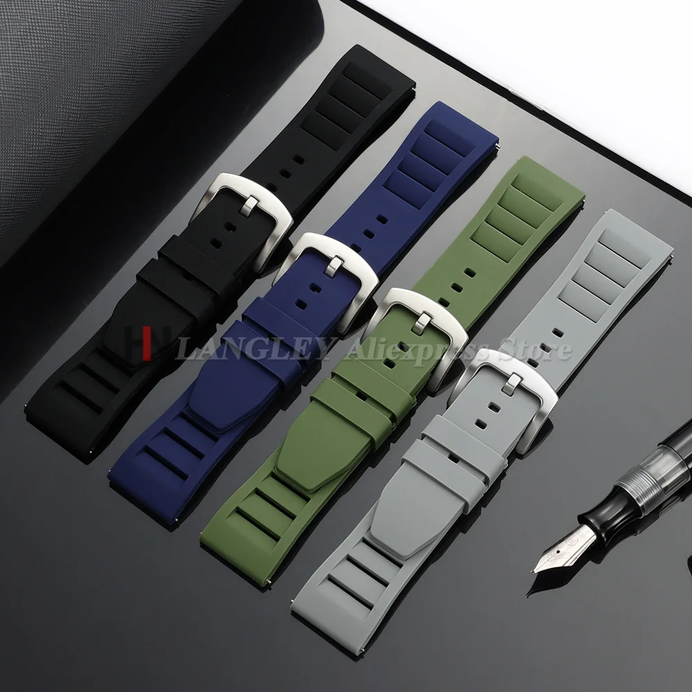 Universal Silicone Quick Release Watch Bands - Adjustable Rubber Strap
