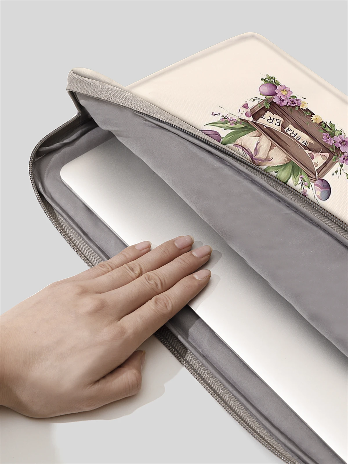 Rabbit patterned laptop bag and briefcase, suitable for 14 inch laptops