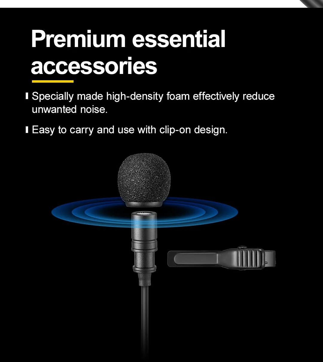 Godox LMS-12A AX AXL Omnidirectional Lavalier Microphone Compantible with Wirele