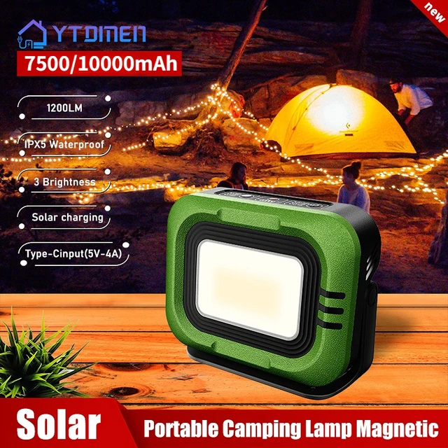 M3 Solar LED Camping Light, 1200LM and 3 colour temperatures rechargeable  multifunctional LED light, portable camping
