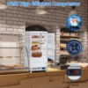 Commercial Display Refrigerator, 2.0 Cu. Ft. Countertop Pastry Refrigerated Display Case with Led Lighting, Air-Cooling 3