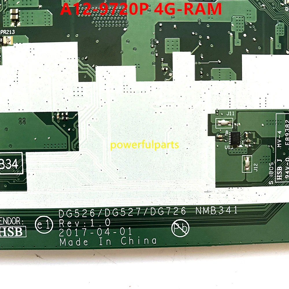 Trabalhando Bem para a Placa-mãe do Portátil Lenovo Ideapad 32015abr Dg526 Dg527 Dg726 Nmb341 Nm-b341 com A12-9720p 4g 5b20p11116 Usado - Imagem 3