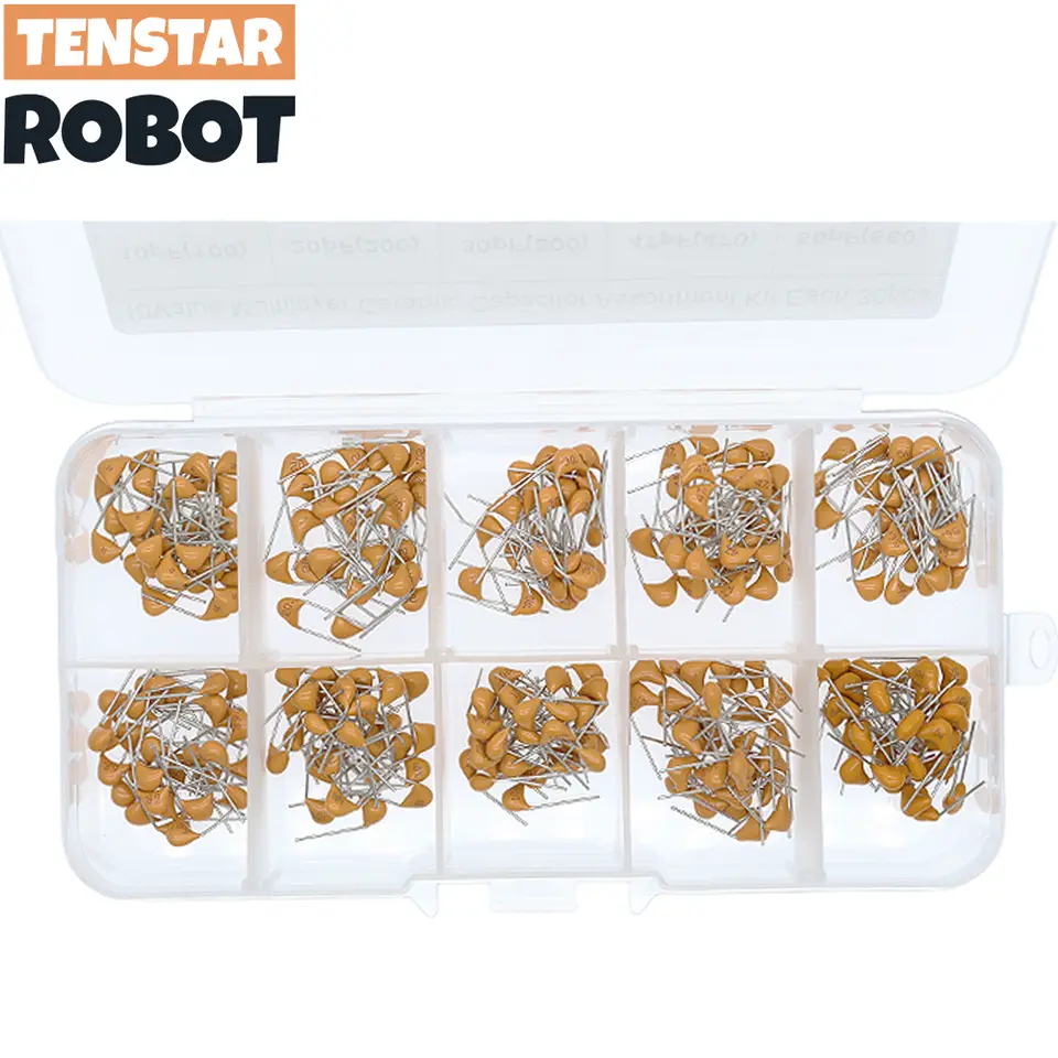 300pcs 10value 50v 10pf 20pf 30pf 47pf 56pf 68pf 100pf 1nf 10nf 100nf Multilayer Ceramic Capacitor Assortment Kit image 4