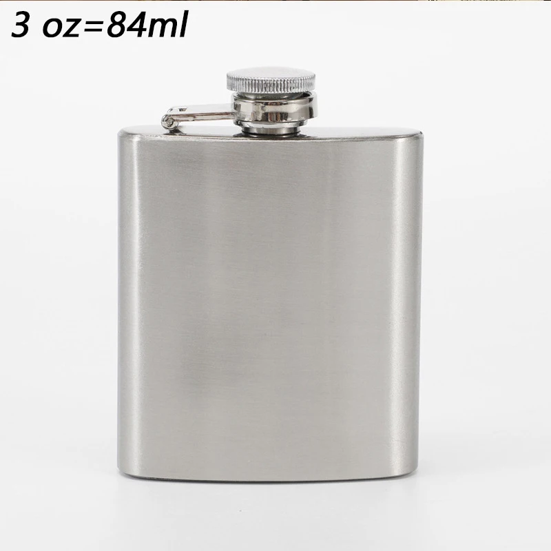 Sleek Stainless Steel Hip Flask - 10oz Portable Alcohol Bottle with Screw Cap
