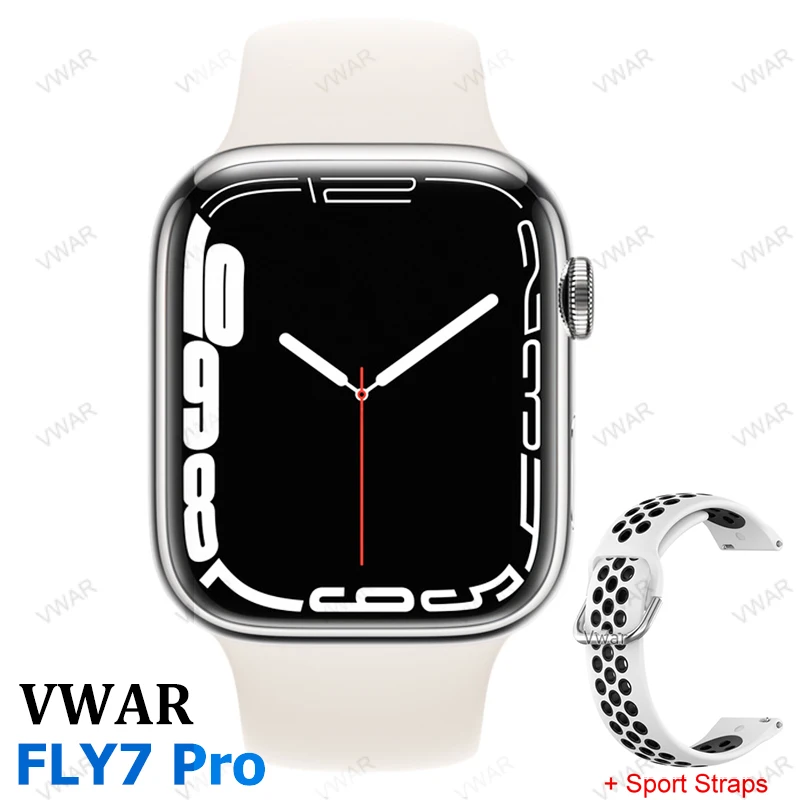 Vwar FLY7 Pro Smart Watch Series 7 Always on Display NFC Bluetooth Call 45mm Smartwatch Wireless Charging for iPhone Android 