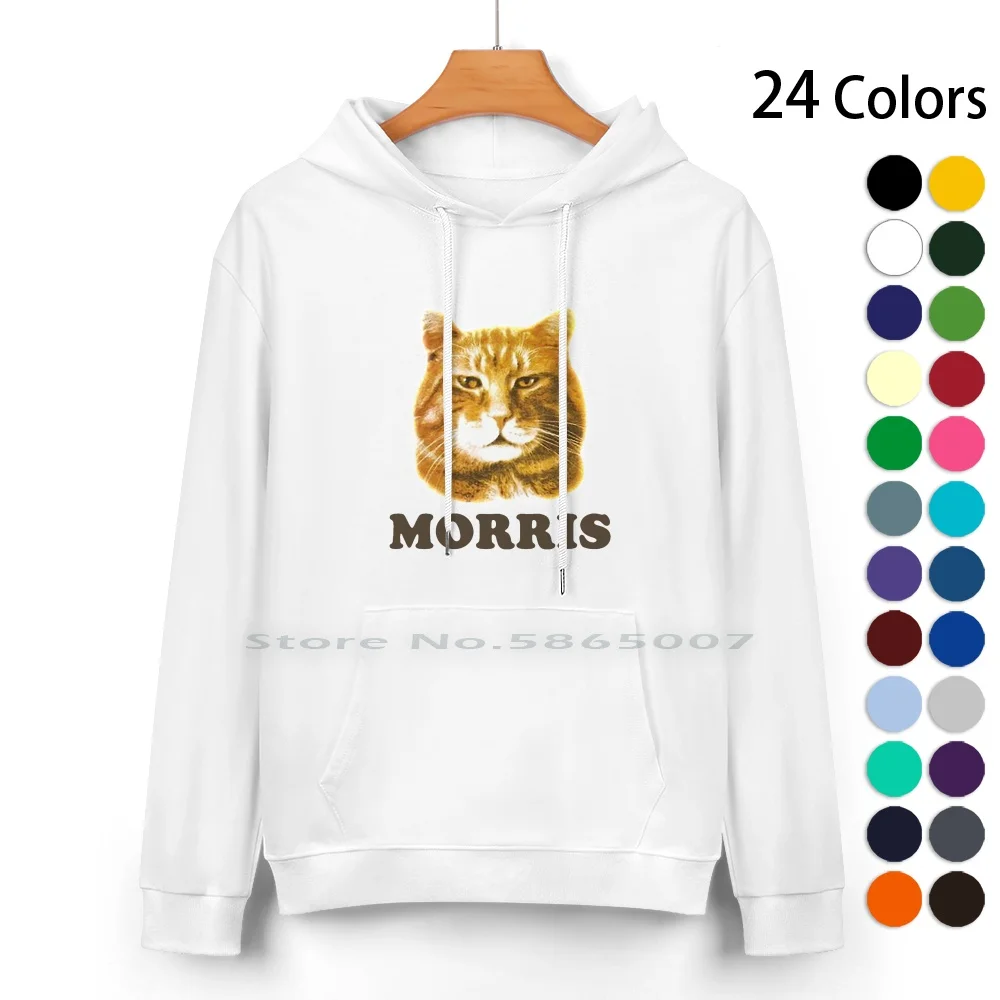 

Morris Knows Best Pure Cotton Hoodie Sweater 24 Colors Morris Cat 100% Cotton Hooded Sweatshirt For Women Men Unisex Gifts Heat