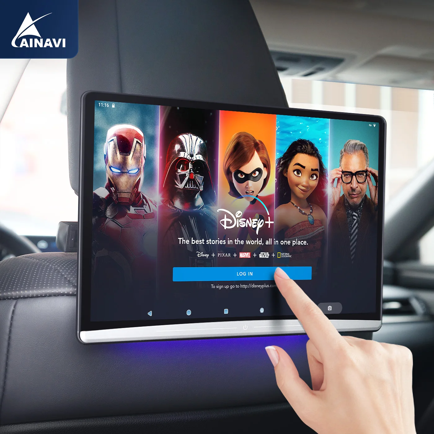 Tanie Ainavi 13.3 Cal zagłówek TV 4K Monitor samochodowy Android 10.0