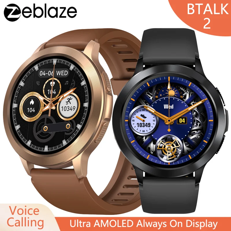 

Zeblaze Btalk 2 Smart Watch 1.3''AMOLED Display Always On Make/Receive Calls Health Fitness Tracking For Android IOS Smartwatch