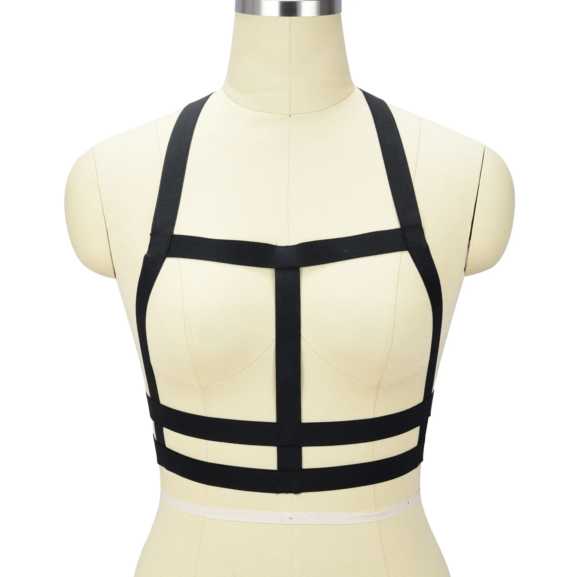 Sexy Black French Hollow out Back Line Bralette Bamboo like Clothing Exotic Unique Purpose Underwear Revealing Back Design