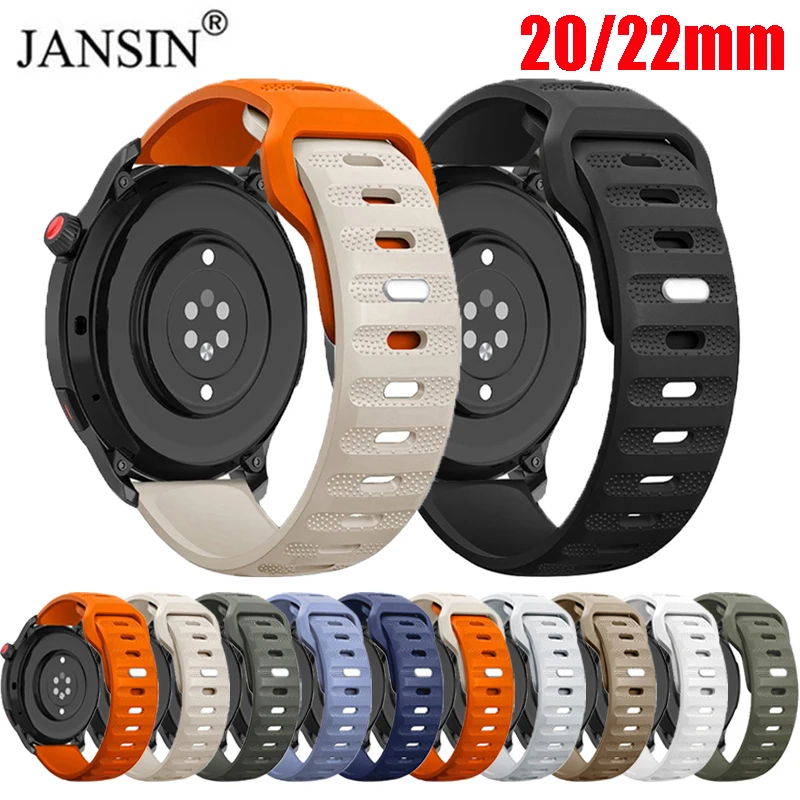 20Mm 22Mm Silikonowy Pasek Do Samsung Galaxy Watch 5Pro 5 4 6 Classic 44 40Mm 43 42Mm 47 46Mm Active2 Huawei Gt 2/2E/3 Sport Band