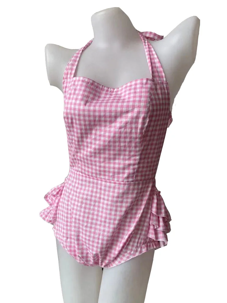 

2 pcs*Haian Print Cotton Ruffle Rhumba Romper # FML01-2