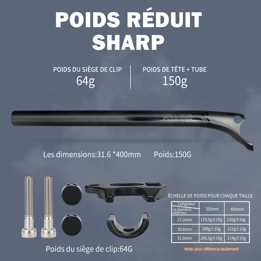 Tige de selle vélo carbone Berria Belador 6G Offset 0mm - 90g Tige de selle vélo carbone Berria Belador 6G Offset 0mm - 90g