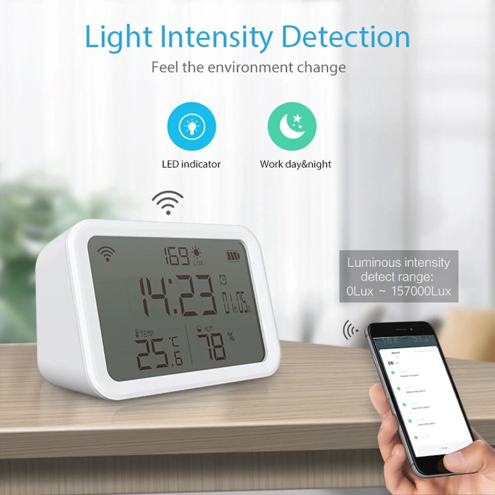 Buy Wholesale China Tuya Smart Life Wireless Digital Lcd Display Thermometer  Home Wifi Temperature Humidity Sensor & Wifi Temperature Humidity Sensor at  USD 18.59