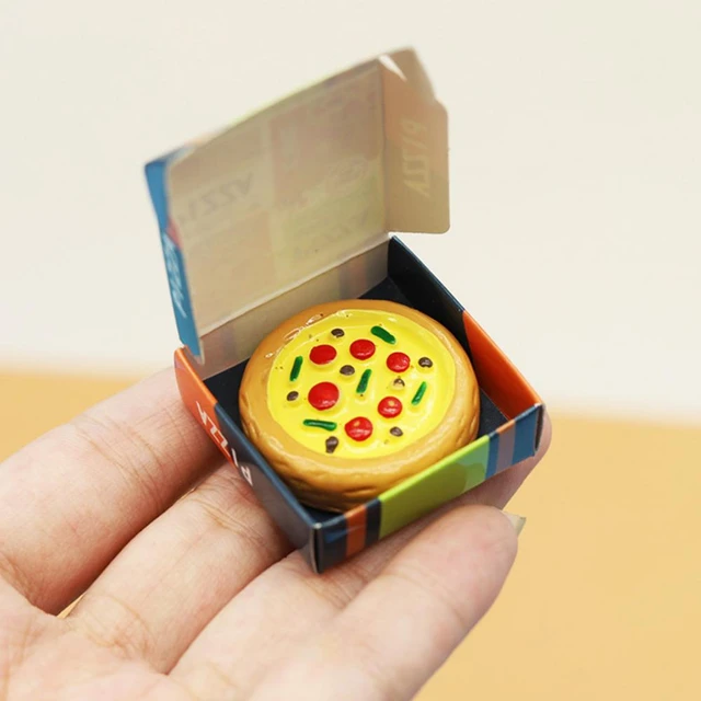 Jouet Miniature Pizza maison de poupée 1:12, 1 ensemble, Mini fruits en  boîte, nourriture réaliste à haute réduction, modèle de Pizza pour Micro  paysage - AliExpress