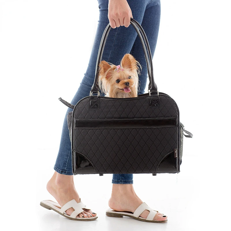 

Leather Pet Bag One Shoulder Handbag Concealed Small Dog Bag Cat Yorkshire Go Out Carrying Backpack Supplies Dog Bag Carrier
