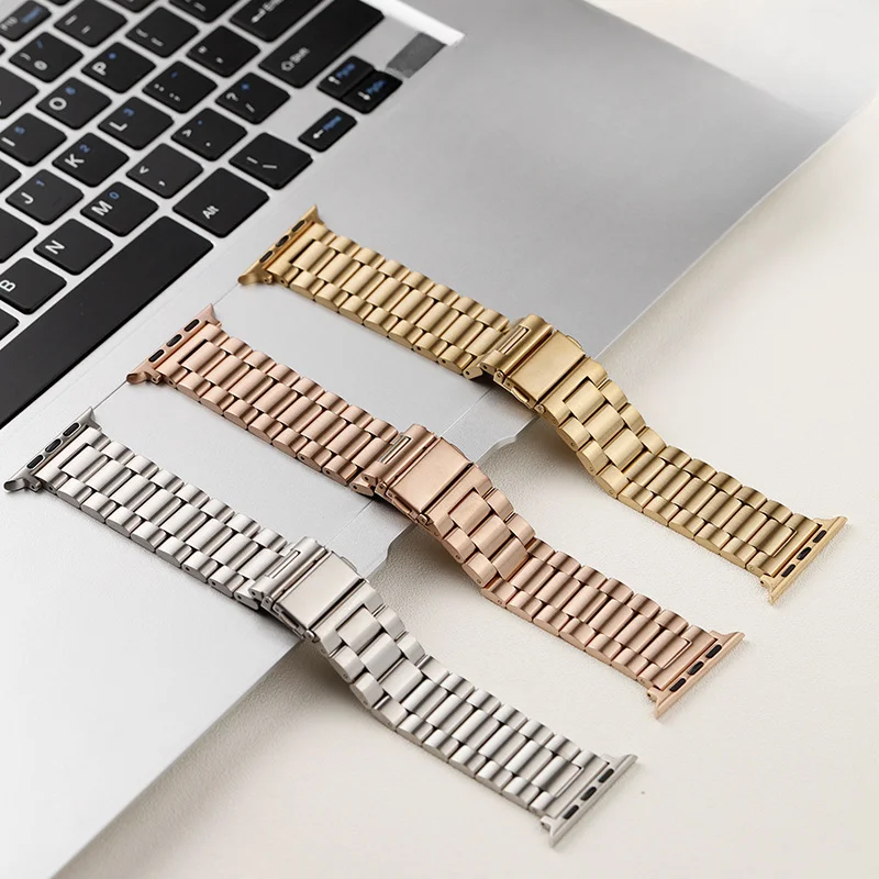 

Suitable for Iwatch Strap Samsung Huawei GT3 Three Apple Watch Strap Apple Watch8 Three Strap Hand Watch Band