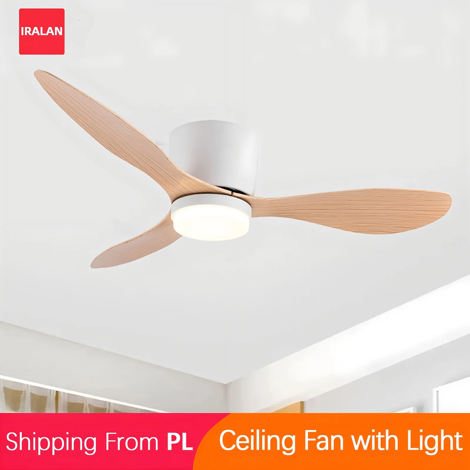 Simple Ceiling Lamp Fan Modern with Remote Control Large Electric Fan 3 Color Light Living Room Dining Room Cool Ceiling Fans