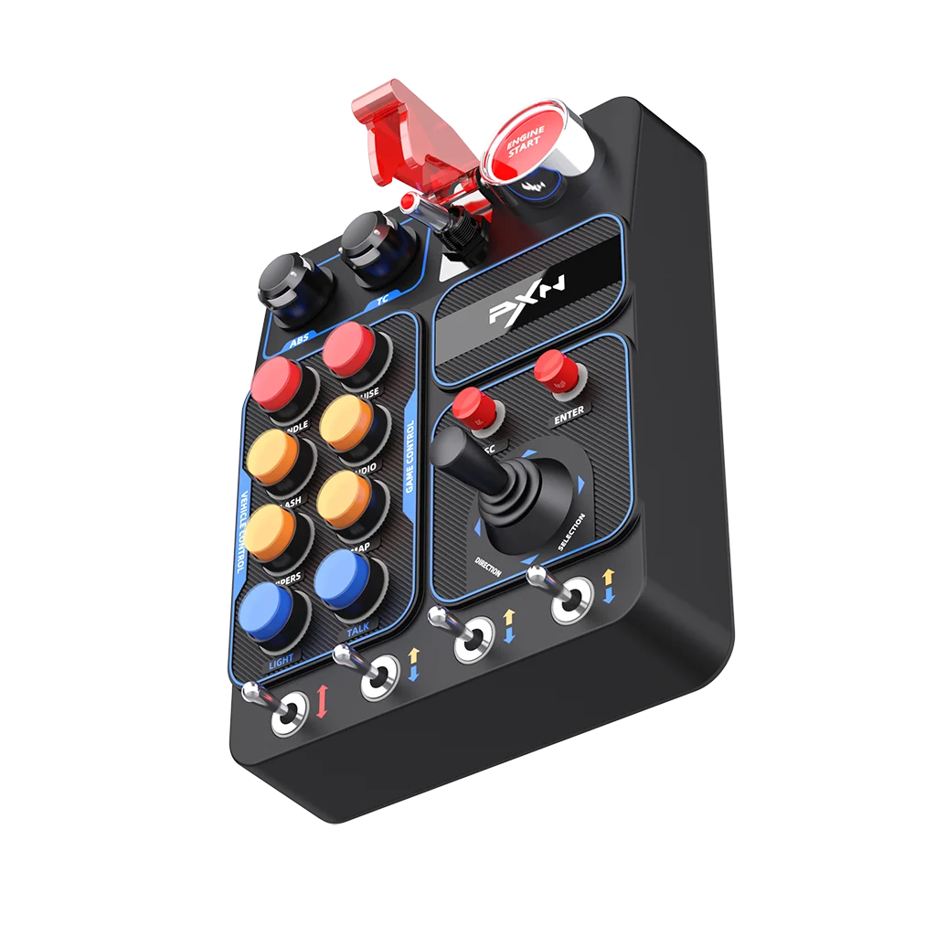 PXN Racing Simulator Central Control Box EURO Truck Simulator Gearbox RGB lighting effects American Truck Game Car Controller gaming controller