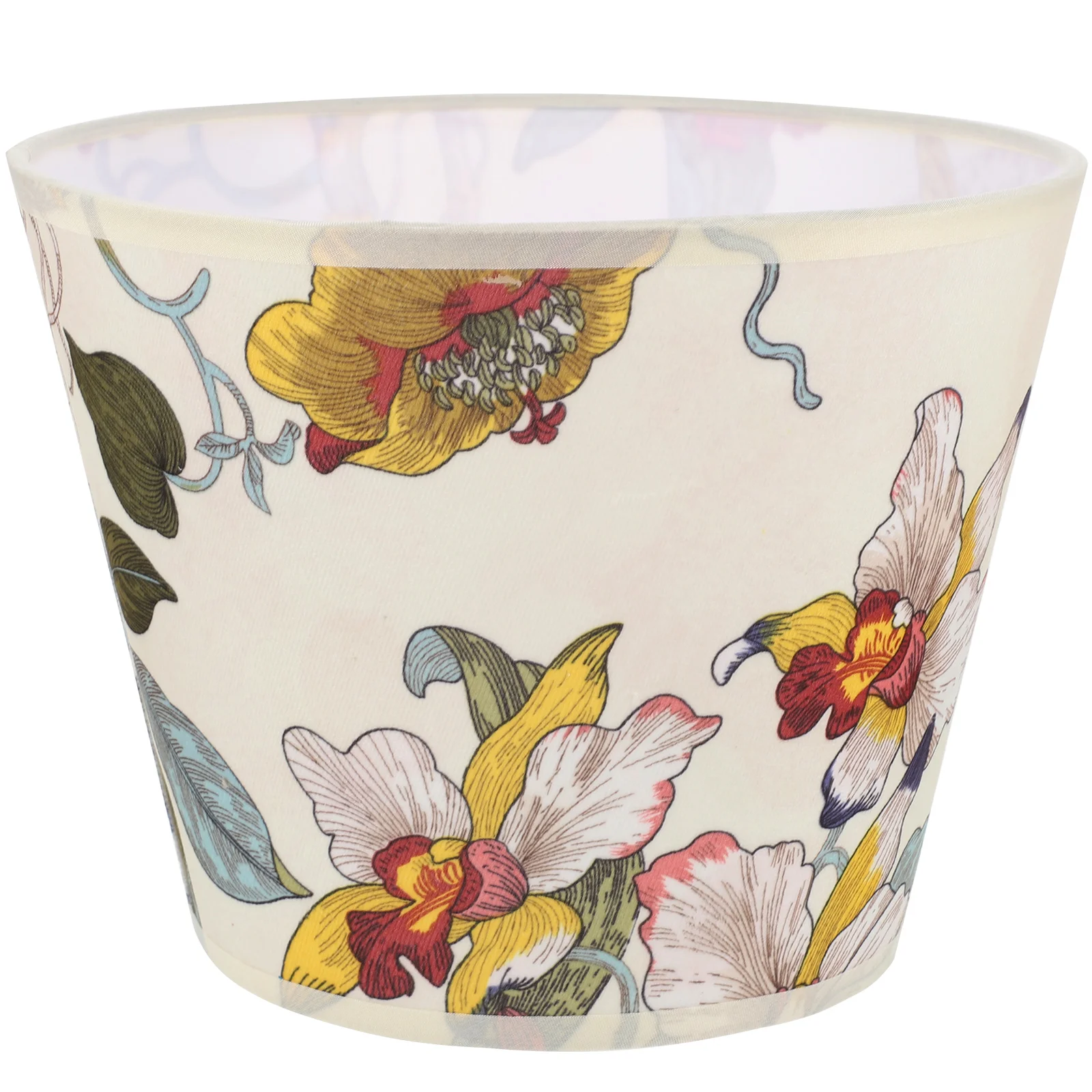 

Bohemian Color Fabric Lampshade Vintage Decor Drum Shades Metal Flower Lampshades