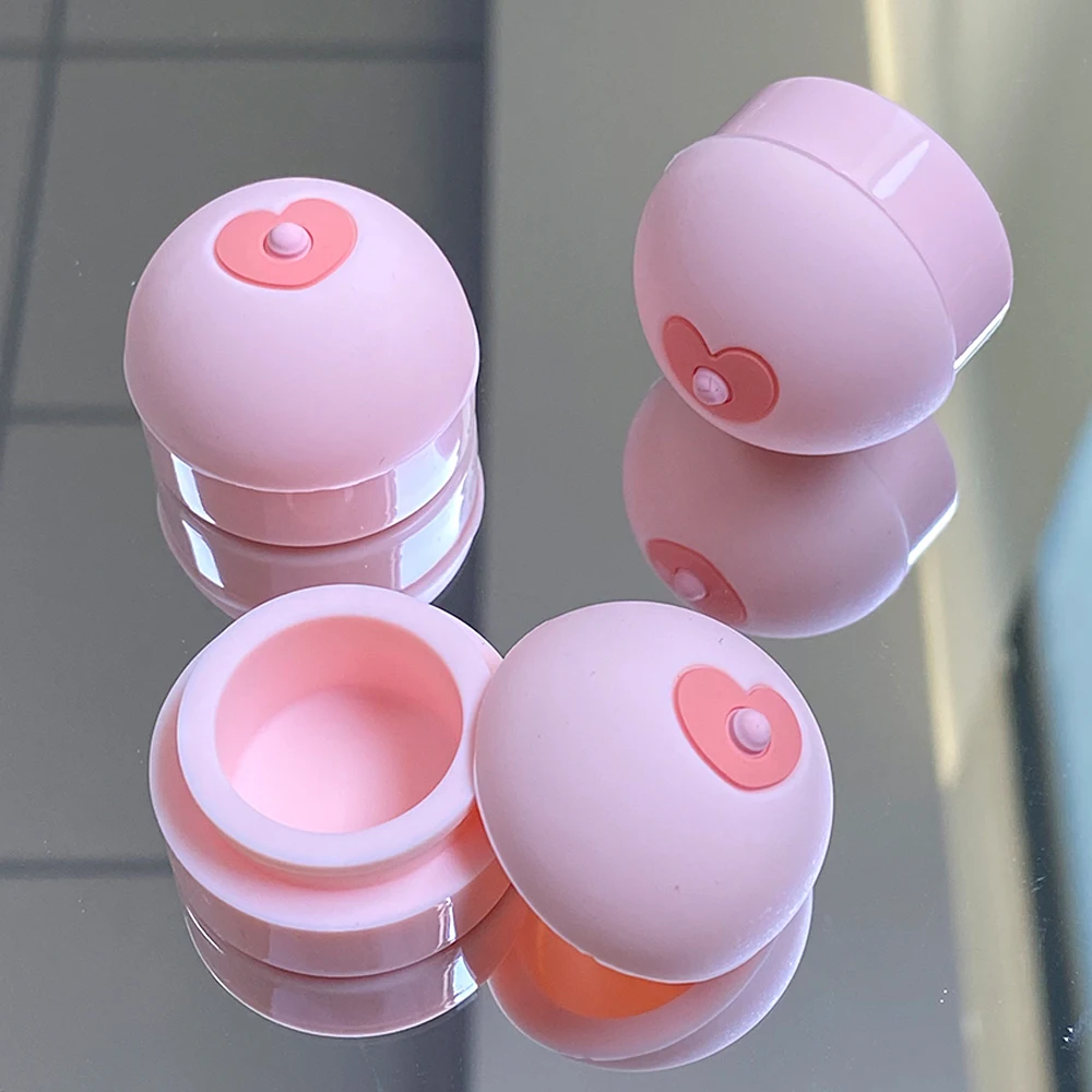 

10pcs Silicone Jar 5ml Nonstick Container Samll Love Heart Face Cream Jars Oil Storage Box Custom Logo