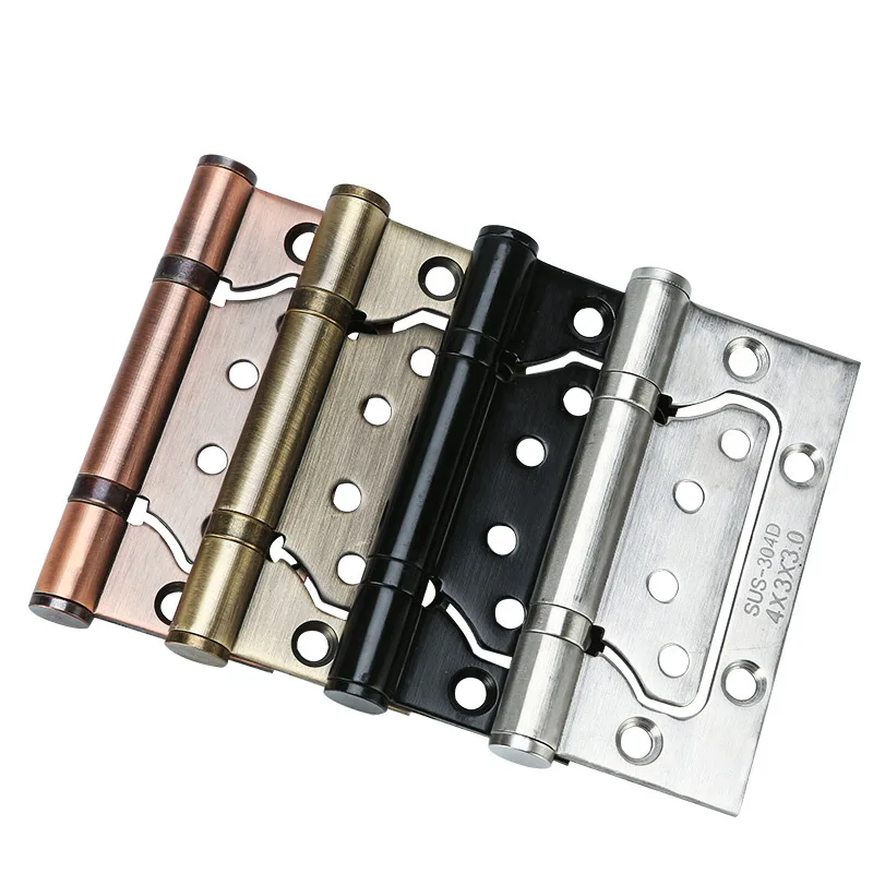 Stainless Steel Bearing Hinge for Wooden Door, Trench-Free, Heavy-Duty Flat Hinge, 4 in Thick stainless steel hinges,door hinges