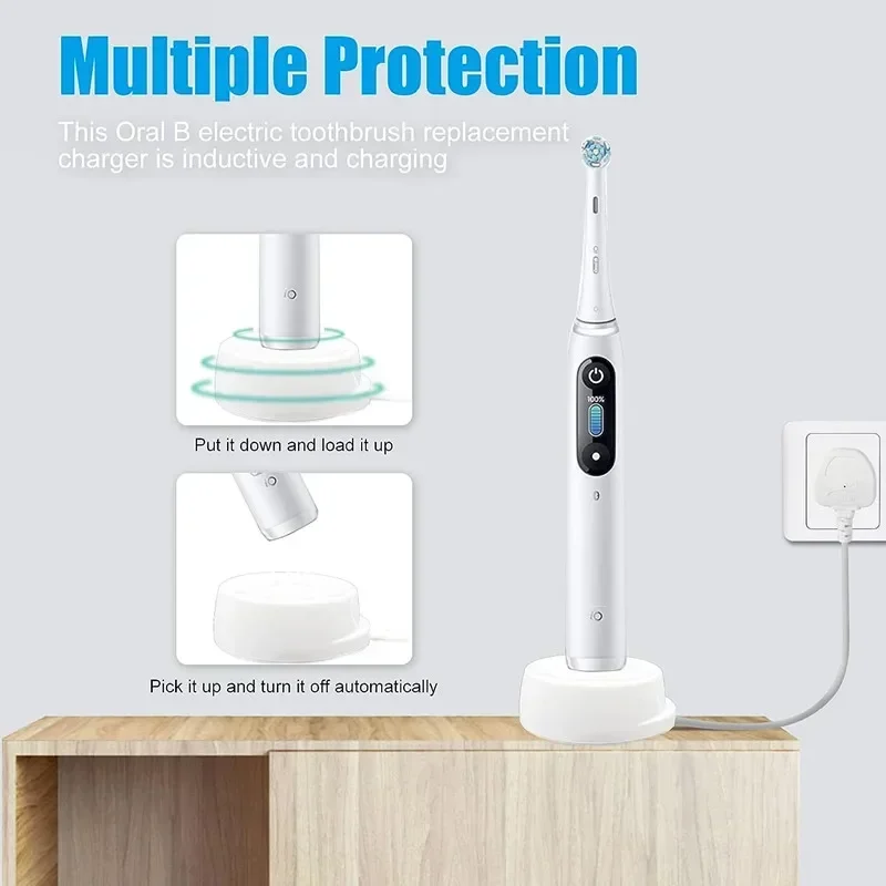 Charging Base Adapter Replacement For Oral B iO9S iO10S iO7 iO8 iO9 Series Electric Toothbrush 100-240V EU/US/UK Charger 3768