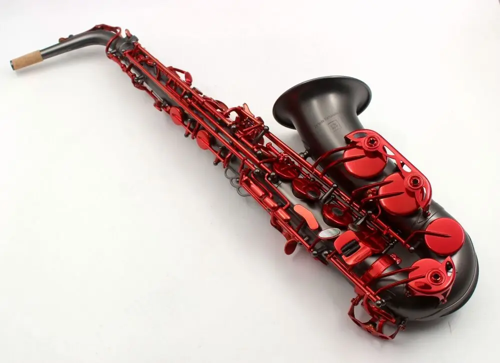Eastern Music red lacquered keys matte black Alto Saxophone