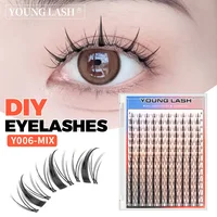YOUNG LASH 10 paquets/lot Cils en grappes DIY 100% faits à la main Extensions de cils en matériaux de qualité supérieure sans cruauté animale 2
