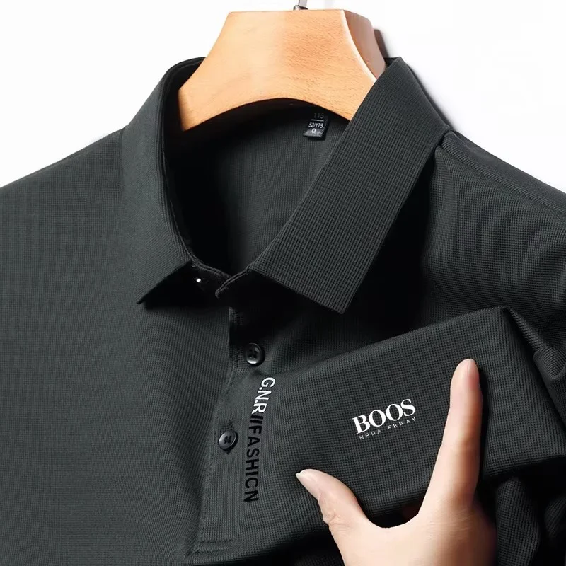 Embroidery Men's New Embroidery Business Casual Short Sleeved POLO