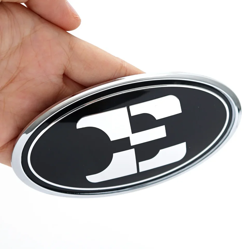 Rosso nero K Logo emblema per auto tronco o cofano