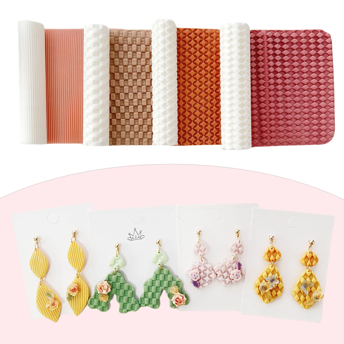 Soft Pottery Earring Polymer Clay Cutter Roller Texture Tools