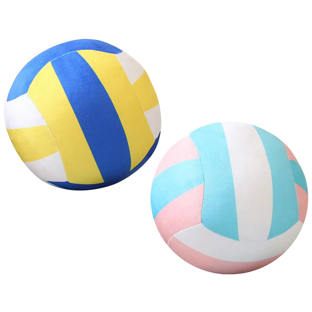 2 Pcs Volleyball Plush Toy Soft Sports Decor for Girl Bedroom Gifts Lovers Ornaments Accessories Cloth Girls Boy Teen 2