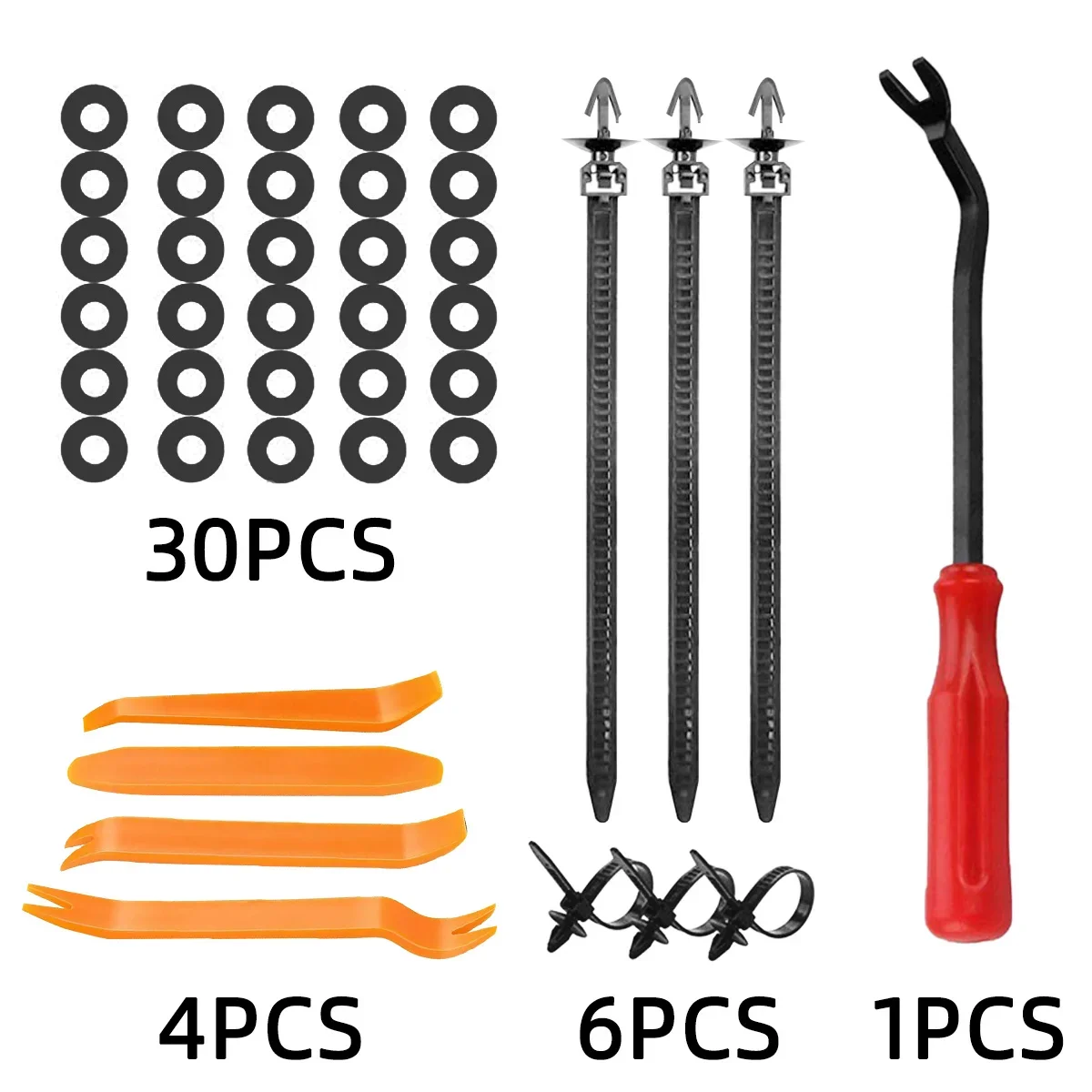 Car fastener clips Car Plastic Retainer Clips Automobile Fender Push Pin Rivet Door Trim Panel Retainer Automobile Bumper Mixed Size Fasteners Tool