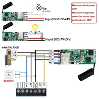 433Mhz Wireless DC 3.7V-24V Remote Control Switch 1 CH RF Transmitter Modul 433.92 MHZ Relay Receiver LED Light Controller Kit - Image 3