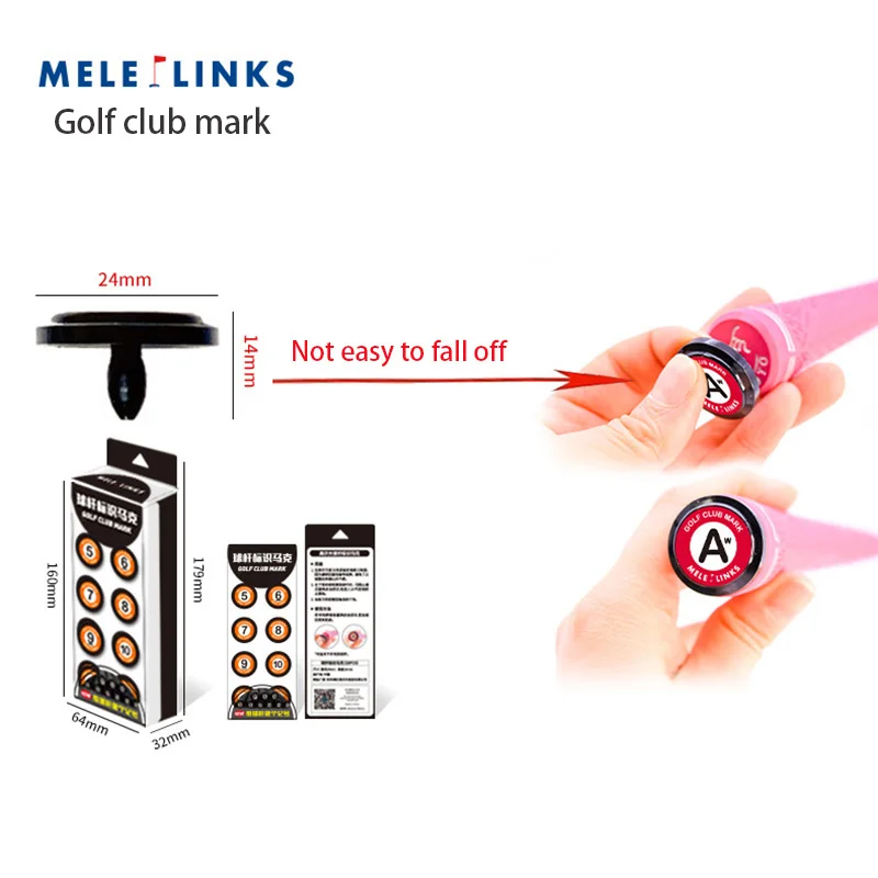 20Pcs Golf Club Mark ABS Material Suitable for All Club Grips Not Easy to Fall Off Easy to Identify golf ball mark