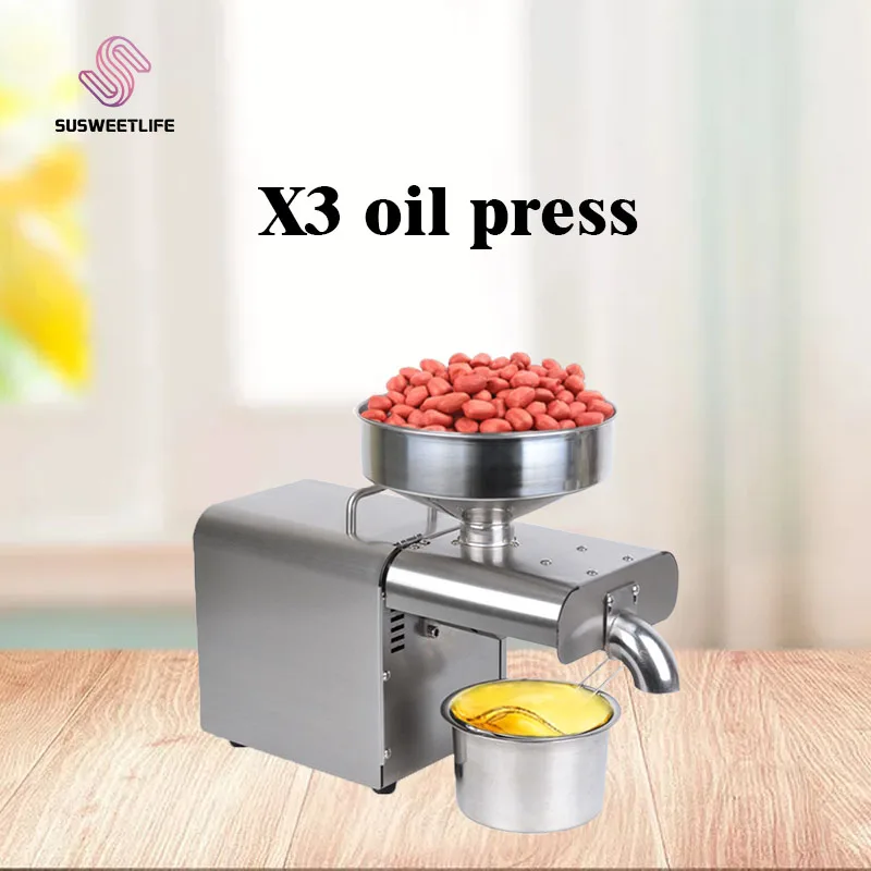 1500W 110V/220V Automatic Oil Press Machine Oil Presser Home Stainless Steel Seed Oil Extractor