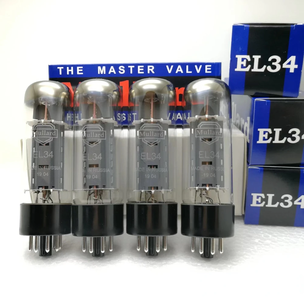 Mullard EL34 Vacuum Tube HIFI Audio Valve Replaces 6CA7 KT77 KT90 5881 6P3P KT66 Tube Amplifier Kit Diy Matched Quad 3