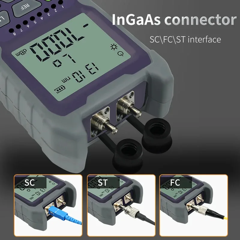 4 in 1 Optical Power Meter fc Port Tester VFL5km 15km 30km Gigabit Fiber Meter Power Meter Fiber Optic Free Shipping