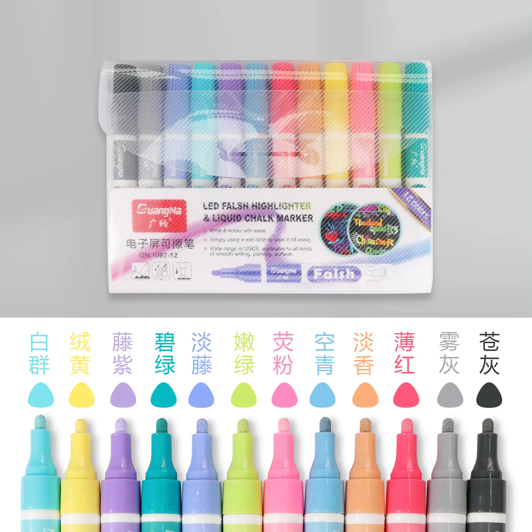 Creative Mark Wipe-kleen Liquid Chalk Marker Set of 8 Pastel Colo