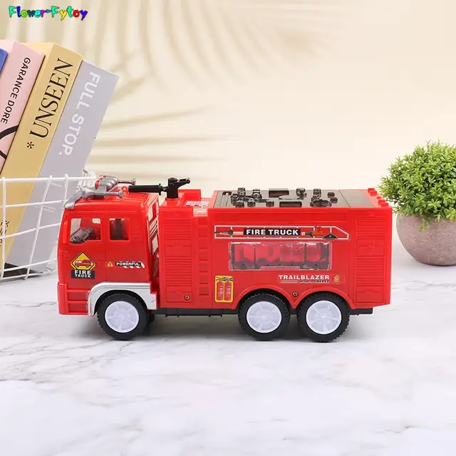 EQWLJWE Big Fire Truck Toy with Lights, Sounds, Sirens, 360