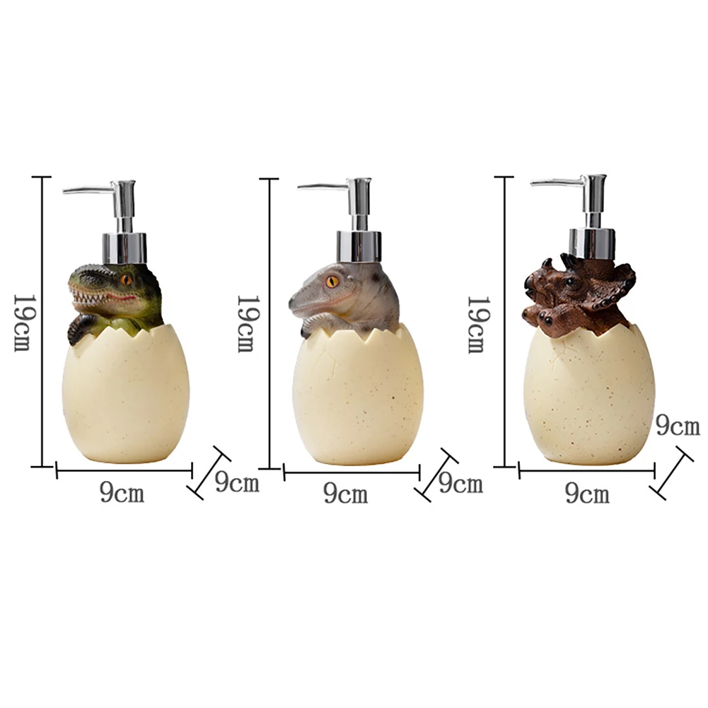 Cute Dinosaur Liquid Soap Dispensers Press Type Portable Shampoo Bottle Prevent Leakage Environmentally for Cosmetics Detergents