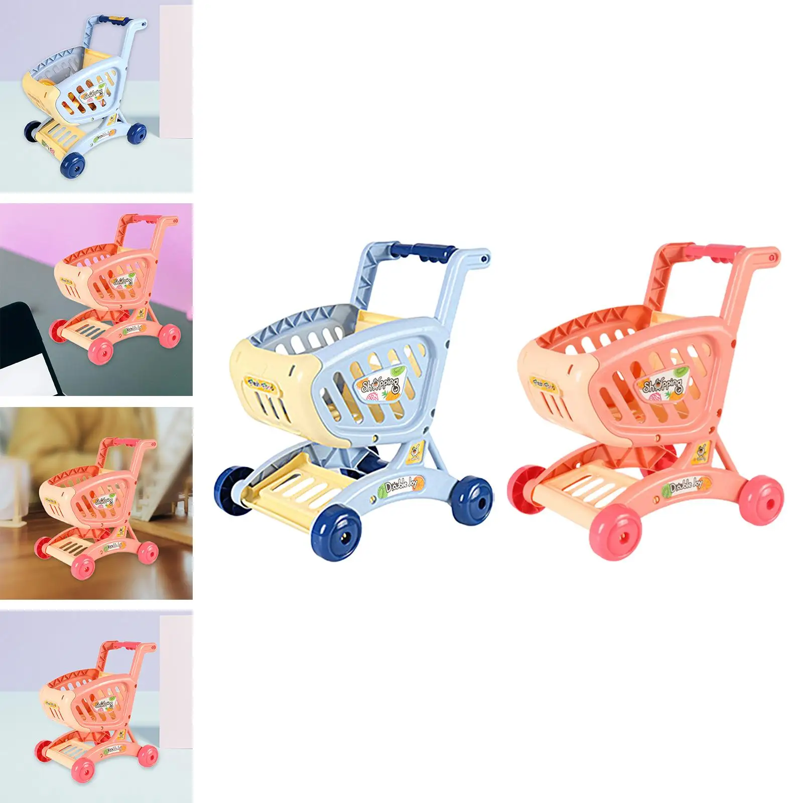 Supermarket Trolley Creative Toys Learning Development Shop Grocery Cart for Toddlers Kids Girls and Boys Ages 3 and up Baby images - 6